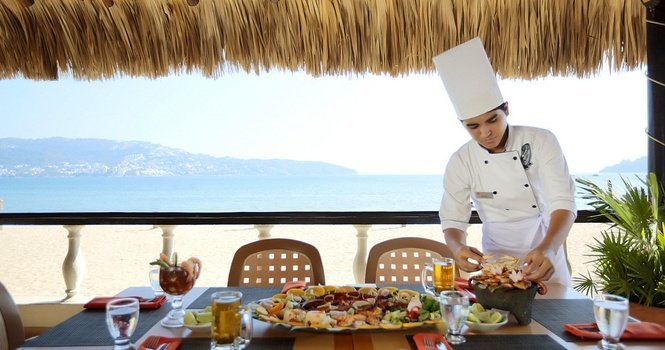 Palapa restaurant Krystal Beach Acapulco Hotel Acapulco